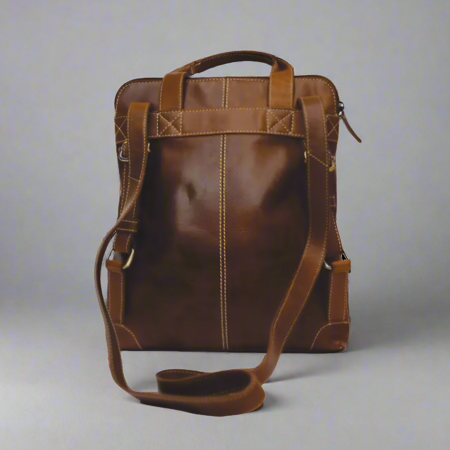 Rugged Earth Leather Backpack-3