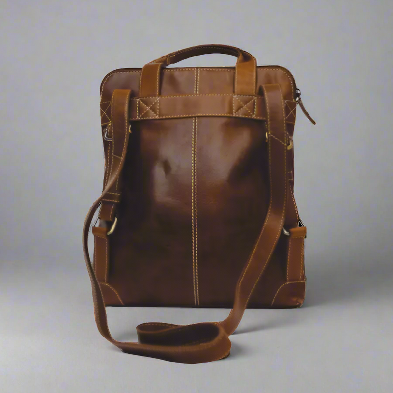 Rugged Earth Leather Backpack-3