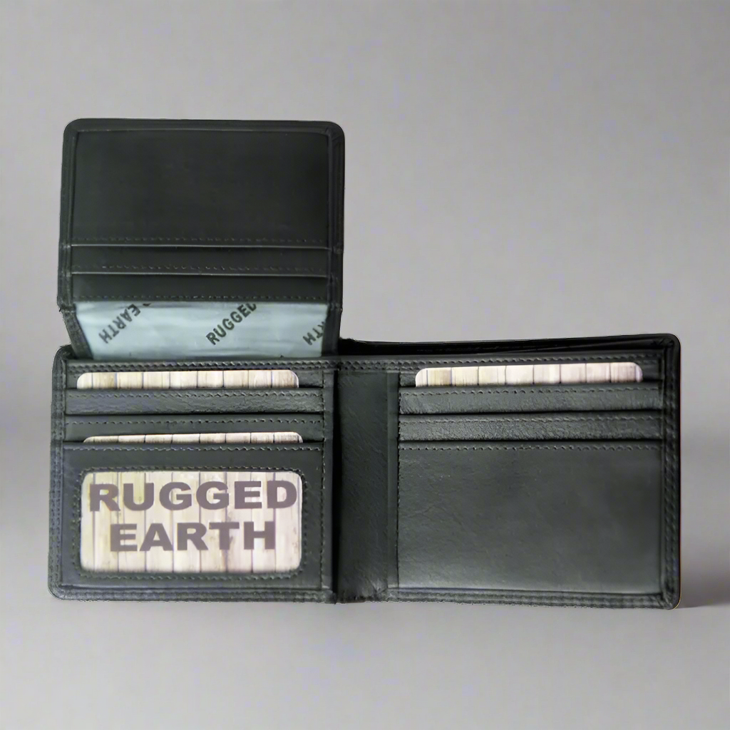Rugged Earth Men's Bifold Leather Wallet-2