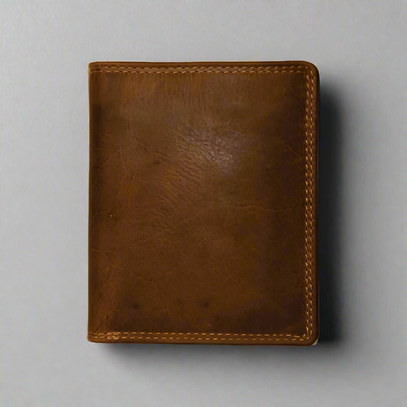 Rugged Earth Men's Leather Wallet with Coin Pocket-3