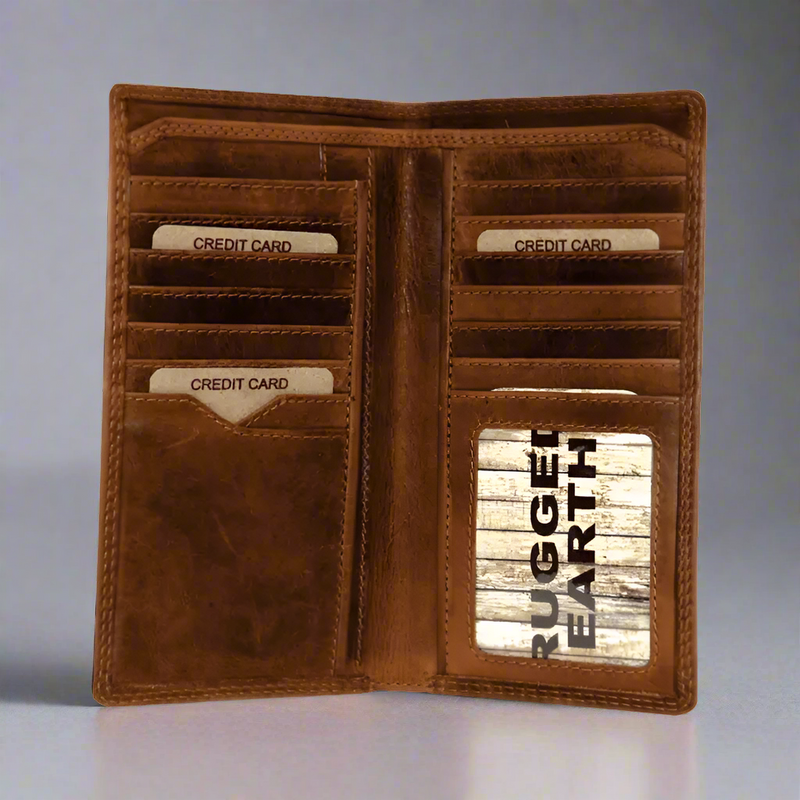 Rugged Earth Men's Tall Leather Wallet-2