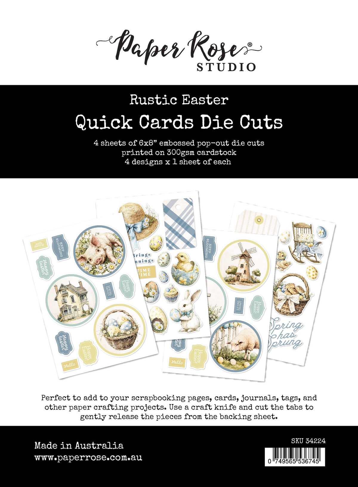Rustic Easter Quick Cards Die Cuts 34224-1