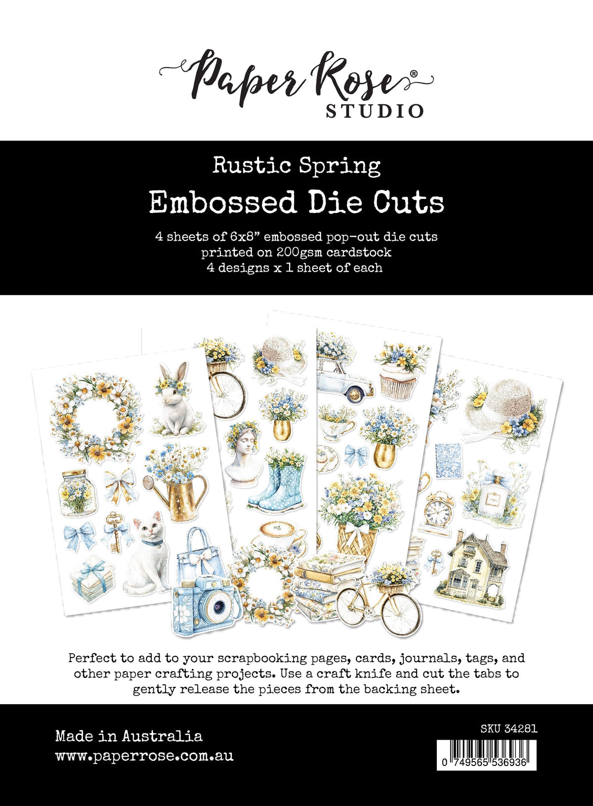 Rustic Spring Embossed Die Cuts 34281-1