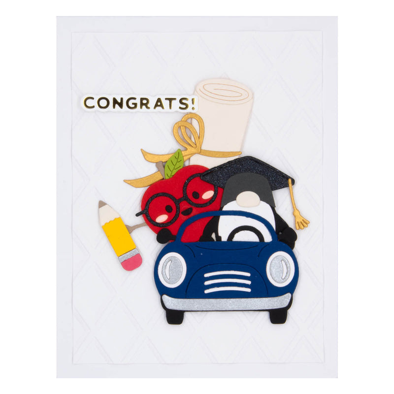 Matrices de découpe gravées Gnome Drive Graduation de la collection Gnome Drive-4