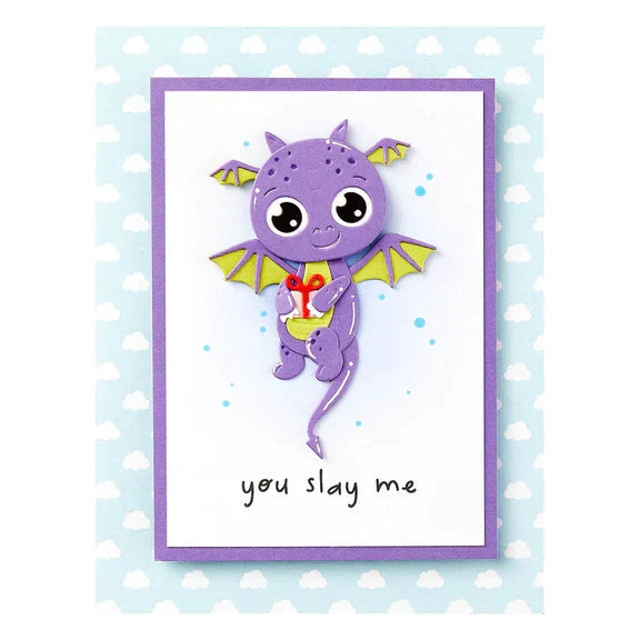 Troqueles grabados Dancin' Birthday Dragon de la colección Monster Birthday-4