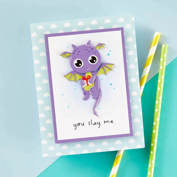 Troqueles grabados Dancin' Birthday Dragon de la colección Monster Birthday-5
