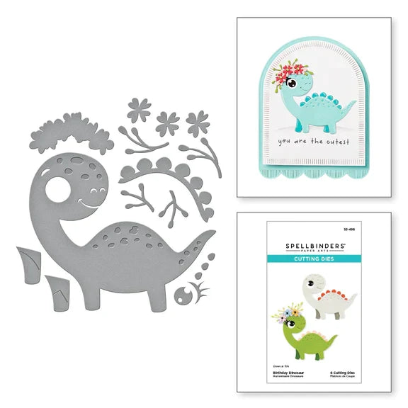 Troqueles grabados Dinosaurio de cumpleaños de la colección Monster Birthday-2