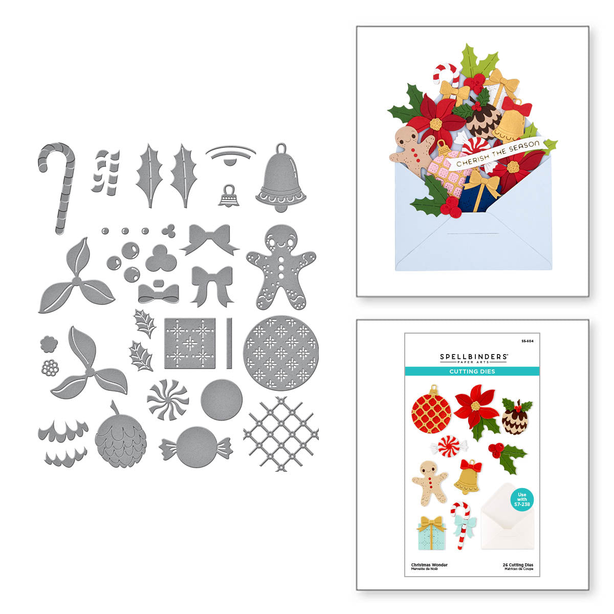 Matrices de découpe "Merveille de Noël" de la collection "Enveloppe de Merveille"-2