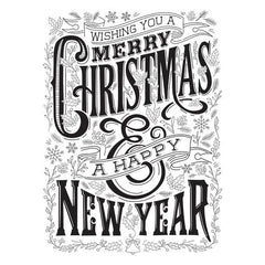 Plaque d'impression Joyeux Noël et Bonne Année de la collection de Noël BetterPress-3
