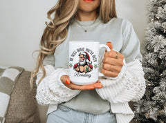 Santa sees what you've been reading | 15oz Ceramic Coffee Mug-1