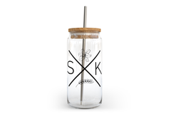 Sask X Glass Can with Bamboo Lid-1