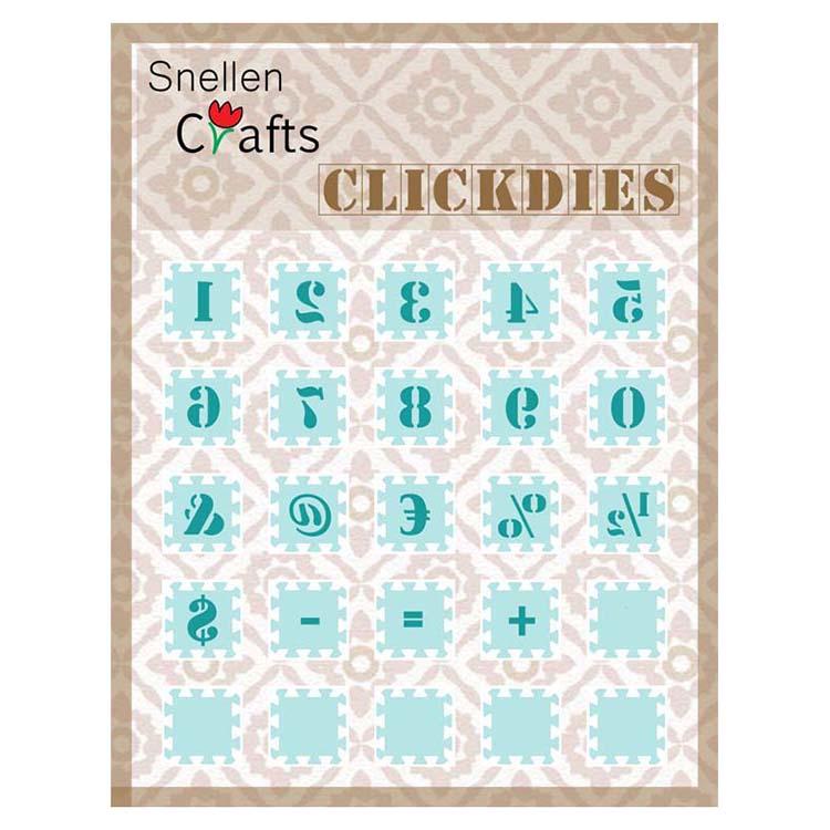 Snellen Crafts Click Dies Numbers and Punctuation Marks-1