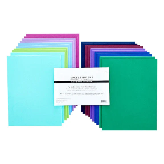 Cool Tones Pop-Up Die Cutting Foam Sheets - 10 Pack-1