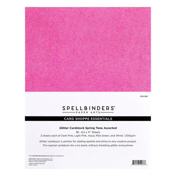 Spring Tones Glitter Cardstock - 10 Pack-2