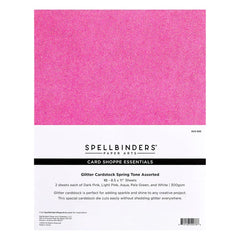 Spring Tones Glitter Cardstock - 10 Pack-2