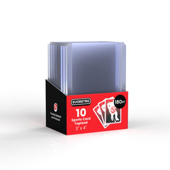 180PT Evoretro Premium Toploader – 10 Pack | Extra-Thick Rigid Card Holder for Thick & Memorabilia Cards-1