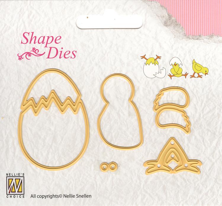 Nellie's Choice - Shape Die - Chick & Egg-1