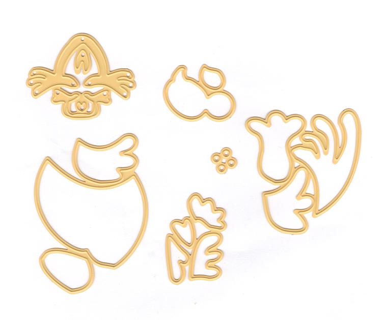Nellie's Choice - Shape Die - Hen & Rooster-2