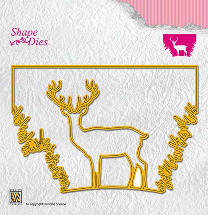 Nellie's Choice - Shape Die Window Scene Deer-1