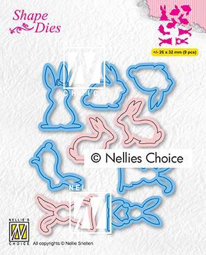 Shape Dies Collection Of Hares 1-1