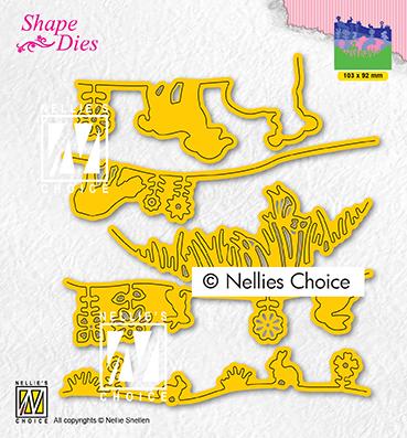 Shape Dies Set Up Spring Scene-1
