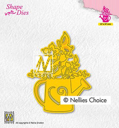 Shape Dies Watering Can With Flowers-1