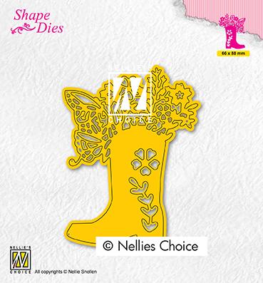 Shape Dies Boot With Flowers-1