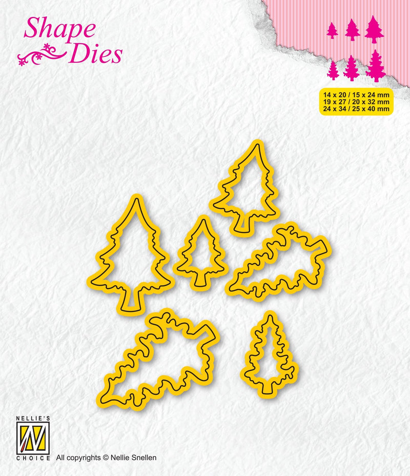 Nellie's Choice - Shape Dies -Mini Dies Pinetrees-2-1