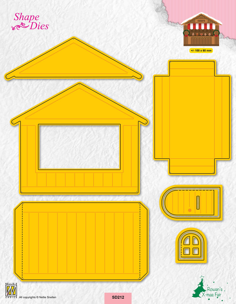 Nellie's Choice Shape Die Christmas - House-1