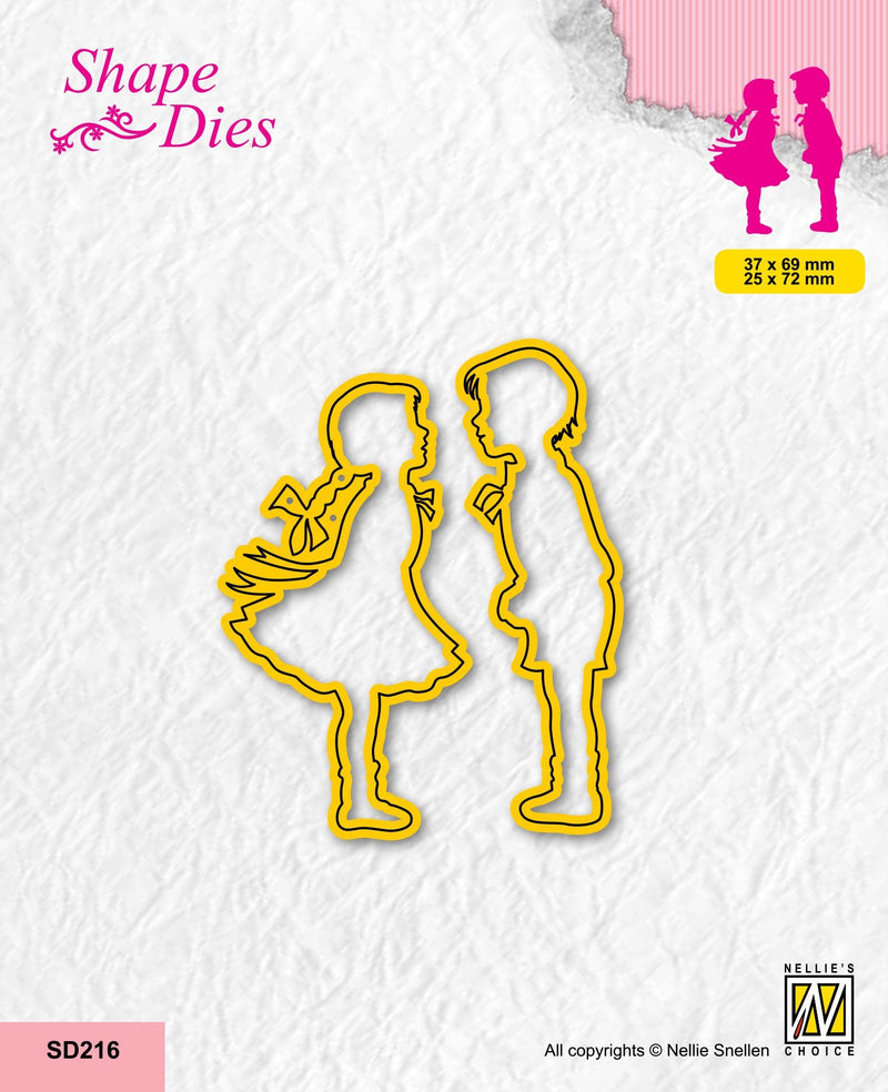 Nellie's Choice Shape Die - Girl And Boy-1