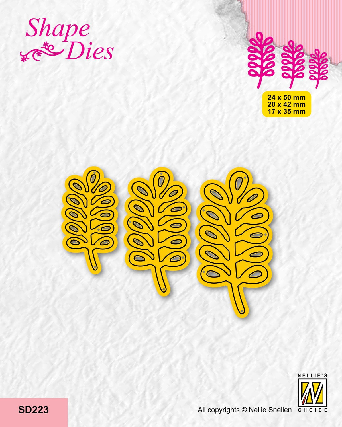 Nellie's Choice Shape Die - Set Of 3 Branches-2-1