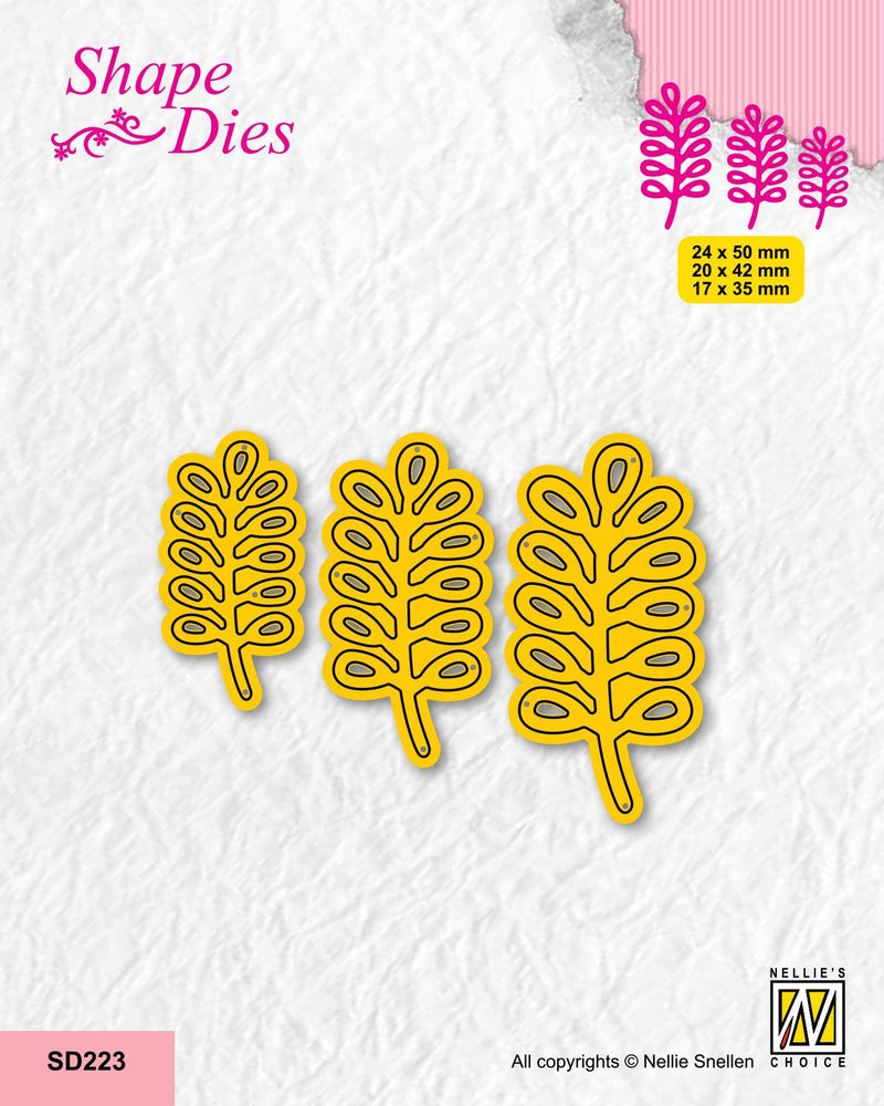 Nellie's Choice Shape Die - Set Of 3 Branches-2-1