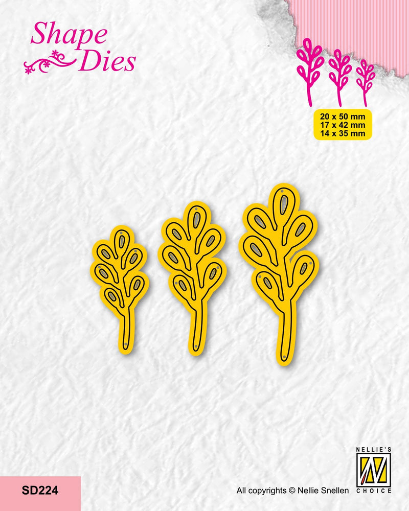 Nellie's Choice Shape Die - Set Of 3 Branches-3-1