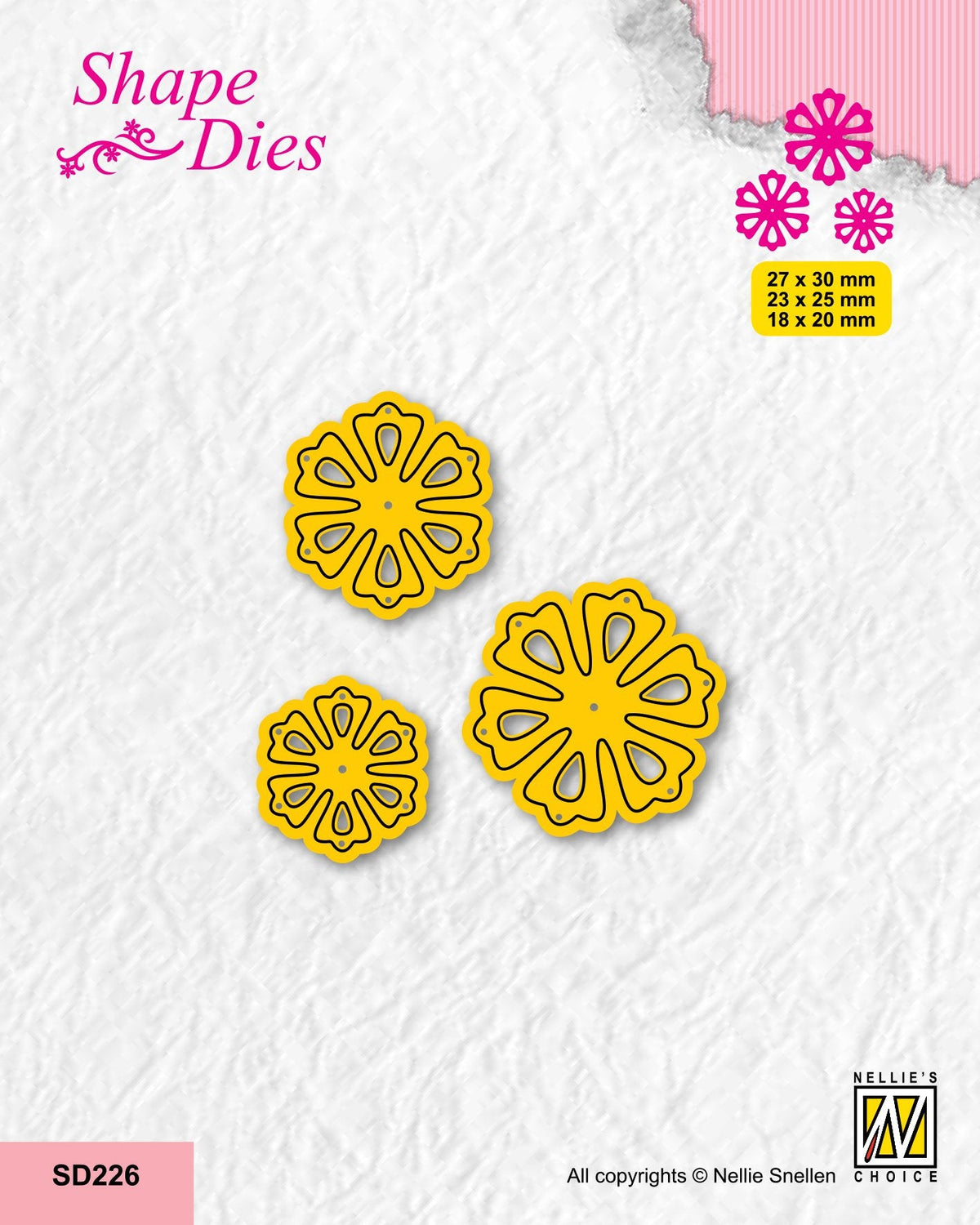 Nellie's Choice Shape Die - Set Of 3 Flowers-5-1