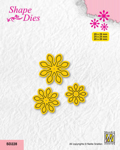 Nellie's Choice Shape Die - Set Of 3 Flowers-7-1