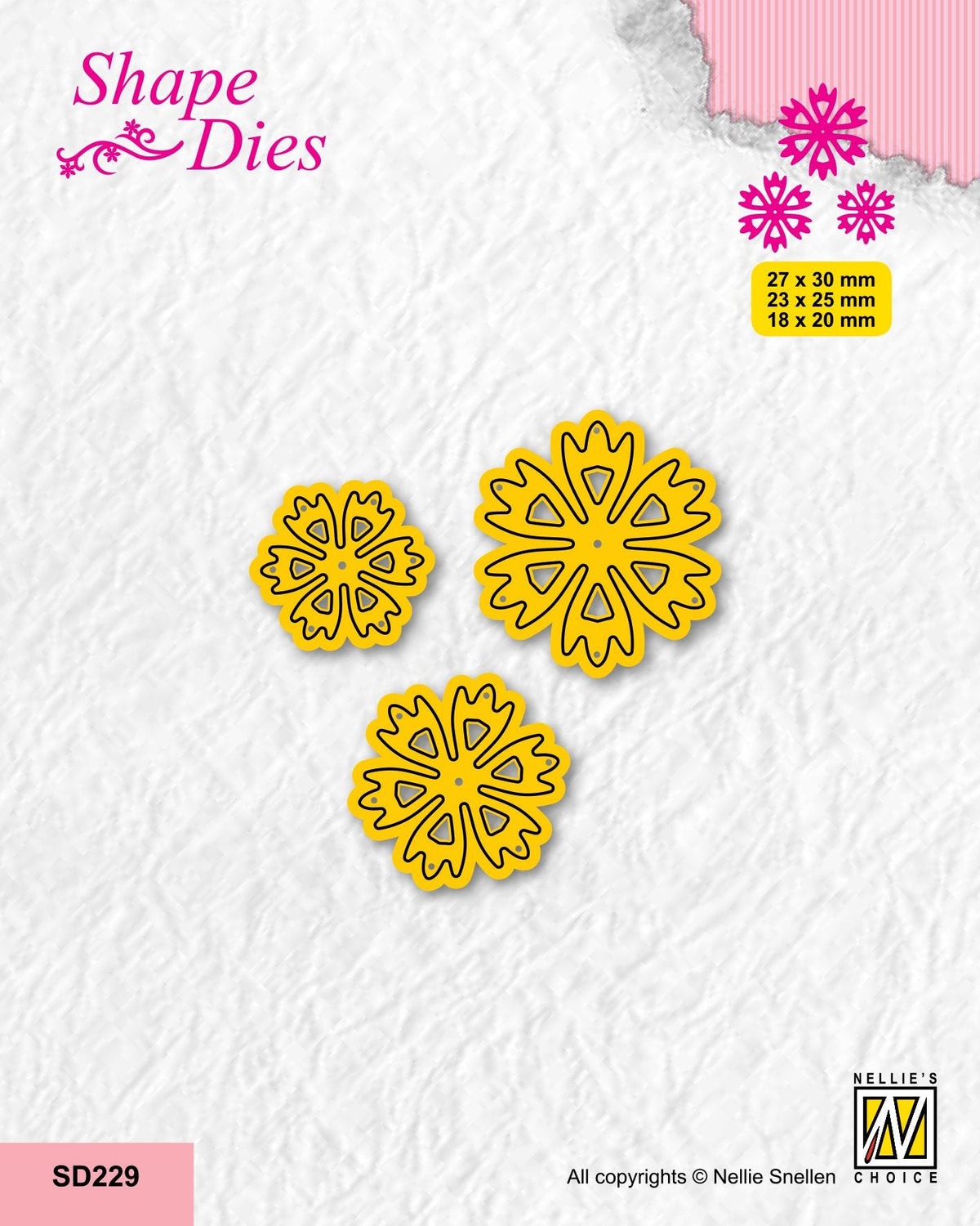 Nellie's Choice Shape Die - Set Of 3 Flowers-8-1