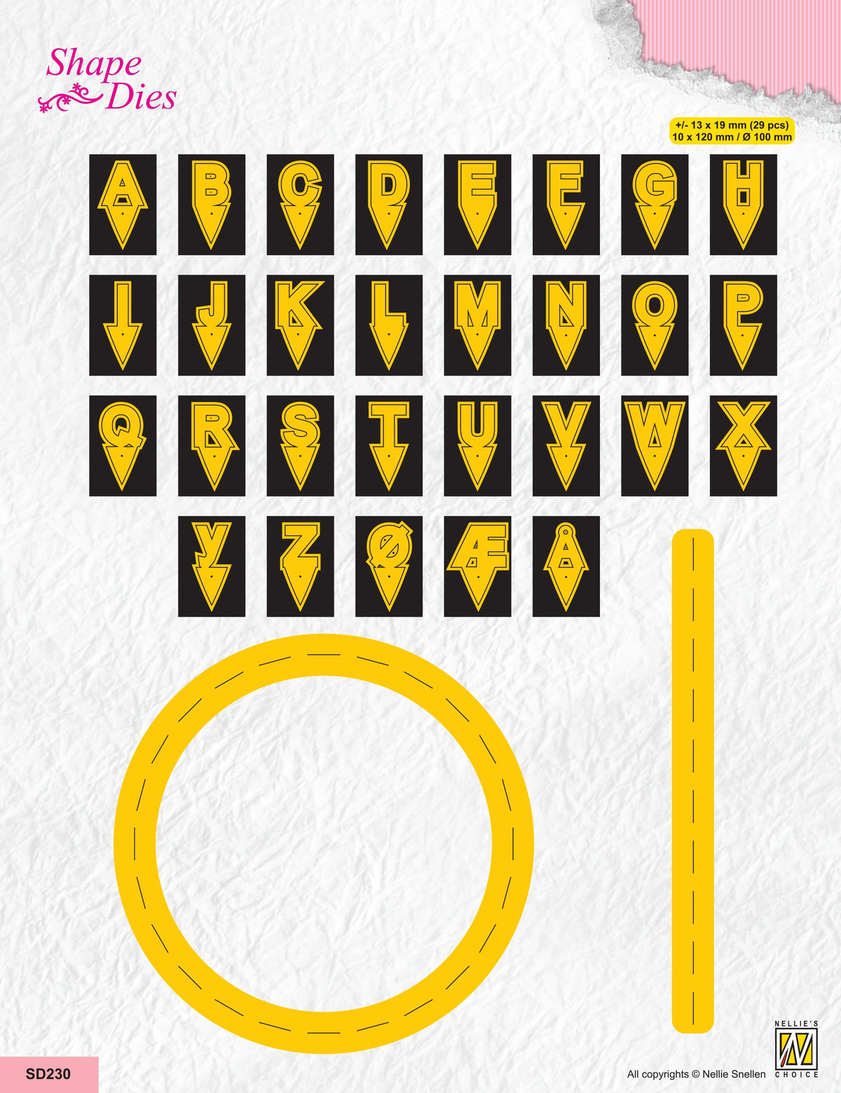 Nellie's Choice Shape Dies - Alphabet With 2 Basic Dies-1