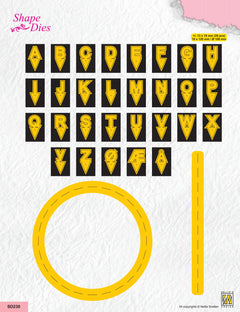 Nellie's Choice Shape Dies - Alphabet With 2 Basic Dies-1