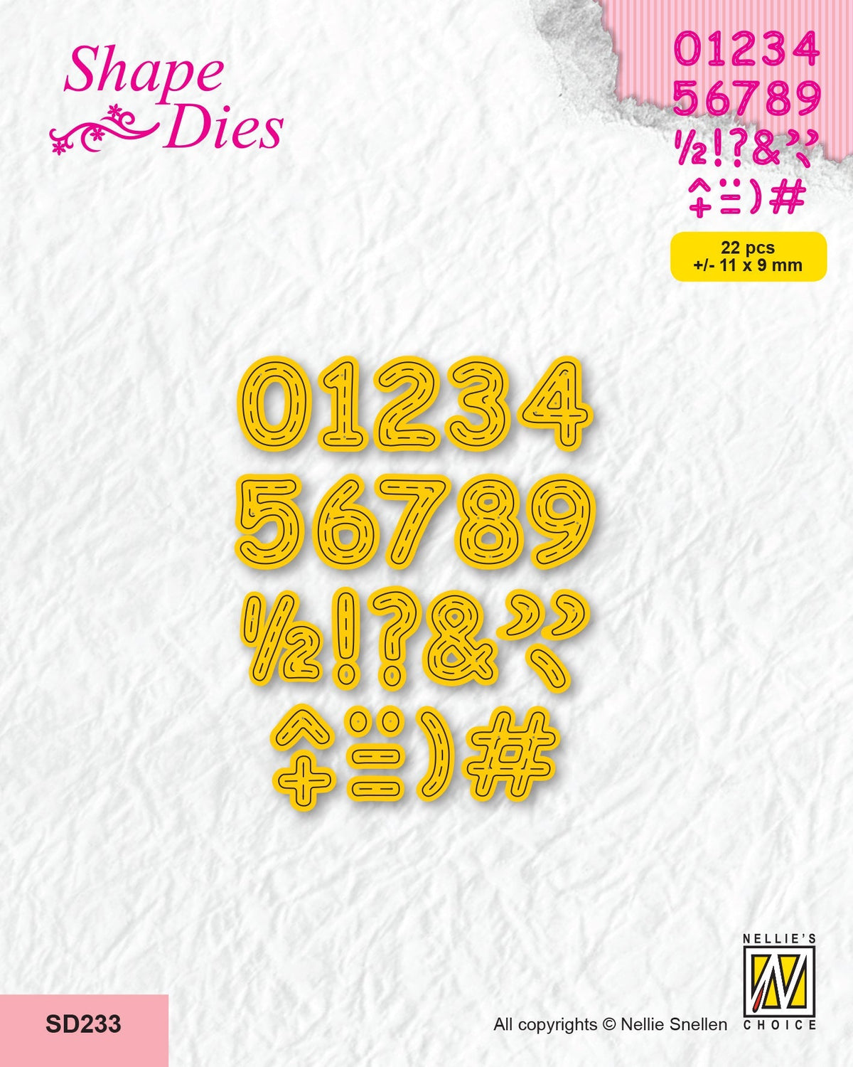 Nellie's Choice Shape Dies - Stitched Digits-1