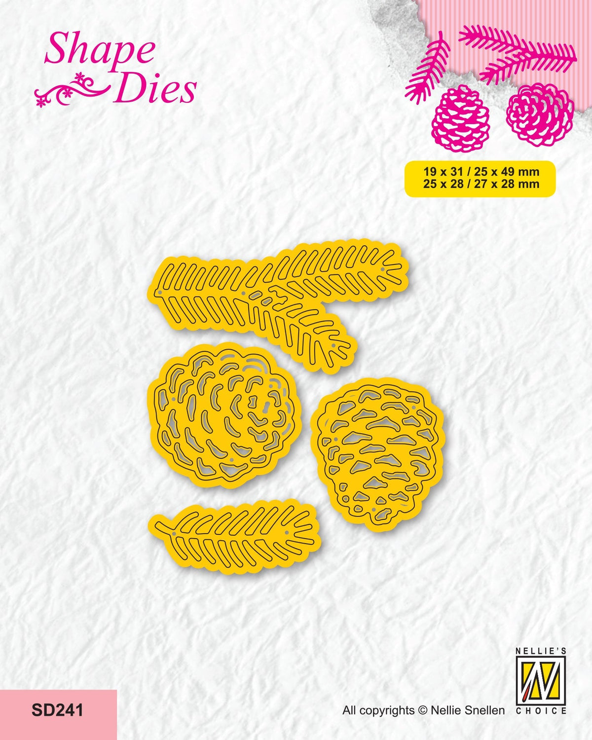 Nellie's Choice Shape Die - Christmas - Pine Cones-1