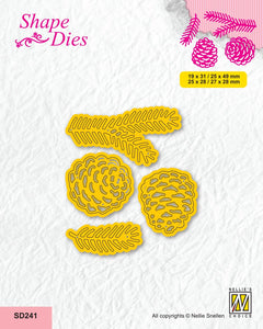 Nellie's Choice Shape Die - Christmas - Pine Cones-1