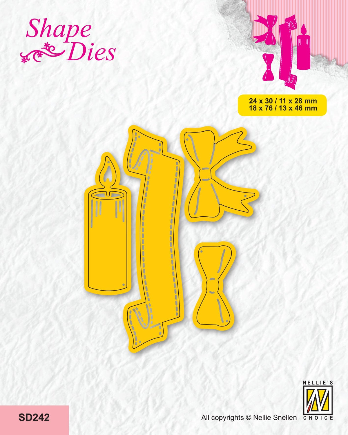 Nellie's Choice Shape Die - Christmas - Candles-1