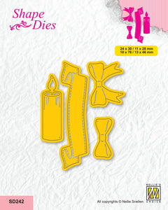 Nellie's Choice Shape Die - Christmas - Candles-1