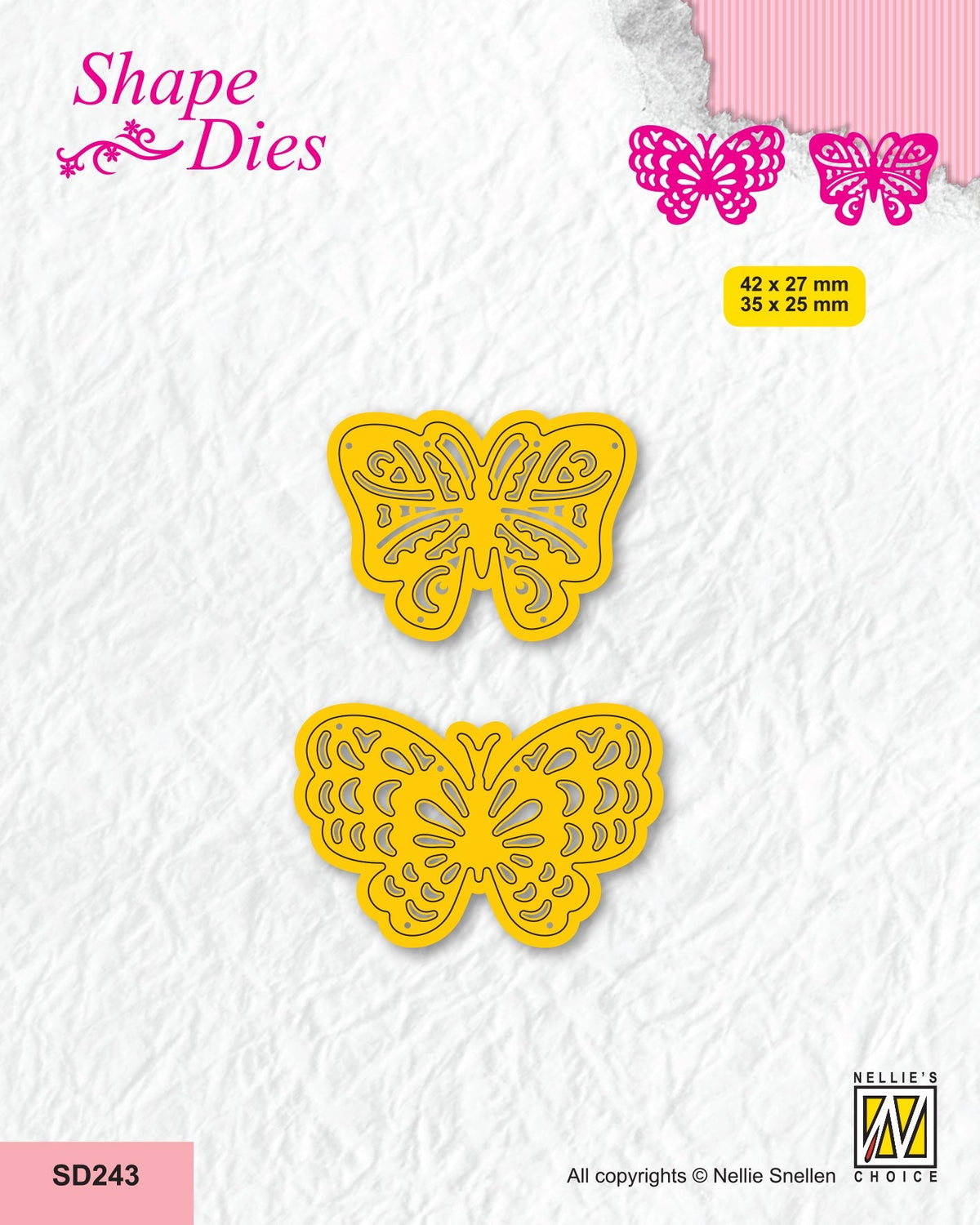 Nellie's Choice Shape Die - Garden - 2 Butterflies-1-1