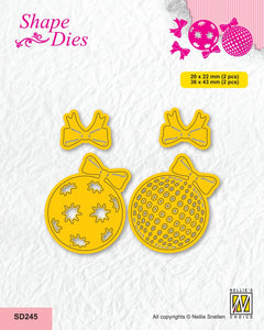Nellie's Choice Shape Die - Christmas - Christmas Balls-1