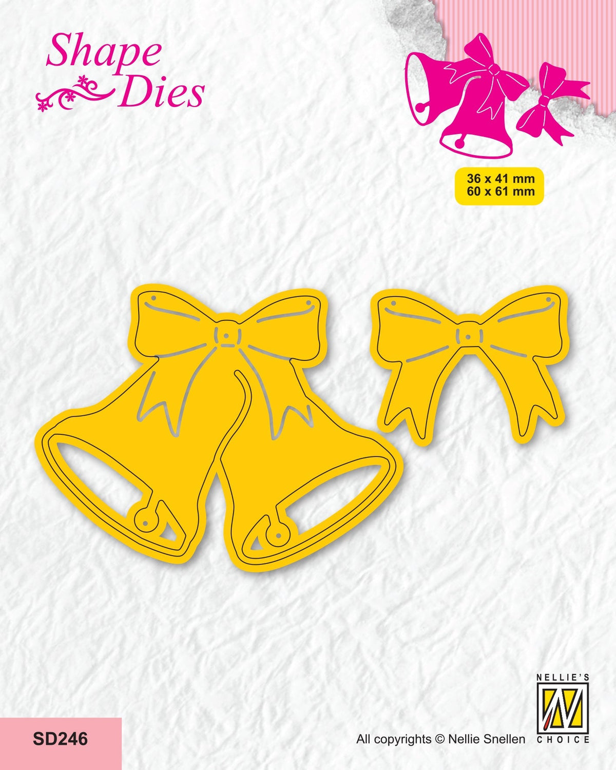 Nellie's Choice Shape Die - Christmas - Christmas Bells-1