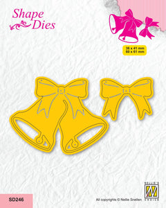 Nellie's Choice Shape Die - Christmas - Christmas Bells-1