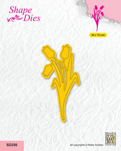 Nellie's Choice Shape Die - Garden - Tulips-1