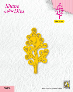 Nellie's Choice Shape Die - Garden - Branch With Leaves-1