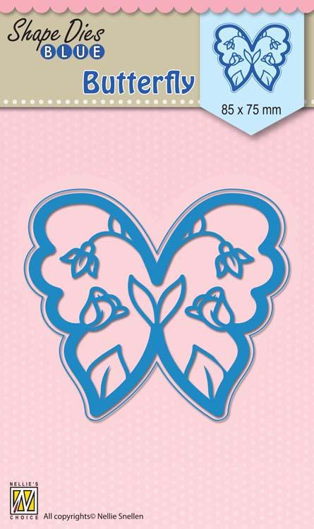 Nellie's Choice - Shape Die Blue Easter Butterfly-1